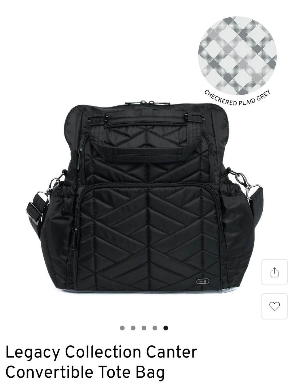 lug Legacy Collection Canter Convertible Messenger Bag - Black